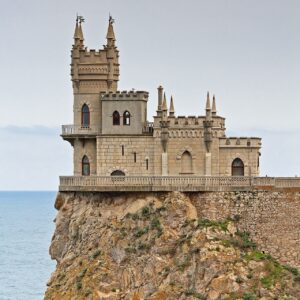 Swallow's Nest castle on the Crimean coast near Yalta