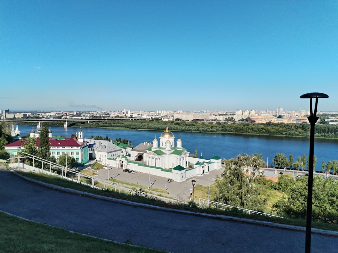 View across the Oka River to the Annunciation Monastery in Nizhny Novgorod