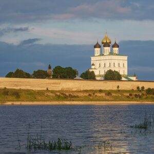 Pskov Krom fortress on the Velikaya river